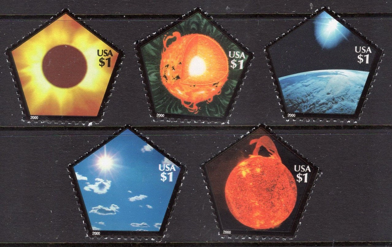 SPACE ACHIEVEMENT EXPLORATION Holograms (see scans for examples) 5 Different Sheets of 1 to 6 Stamps -Stock# 3409S-Vintage 2000-FreeUSA Ship