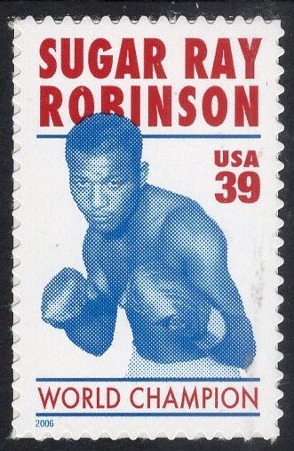 5 SUGAR RAY ROBINSON Boxing Champion Stamps Black American Unused Fresh Bright Usa Postage Stamps - Vintage 2006- St# 4020 