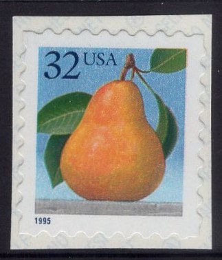 10 PEARS MINT 32c Postage Stamps (also available with PEACHES in pairs) useful for Weddings and more - Vintage 1995 